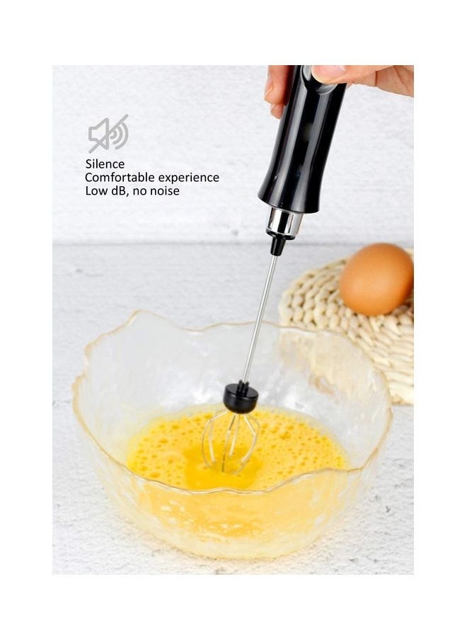 3-Piece Electric Milk Frother And Whisk Set 1.0 W W16 Black/Silver