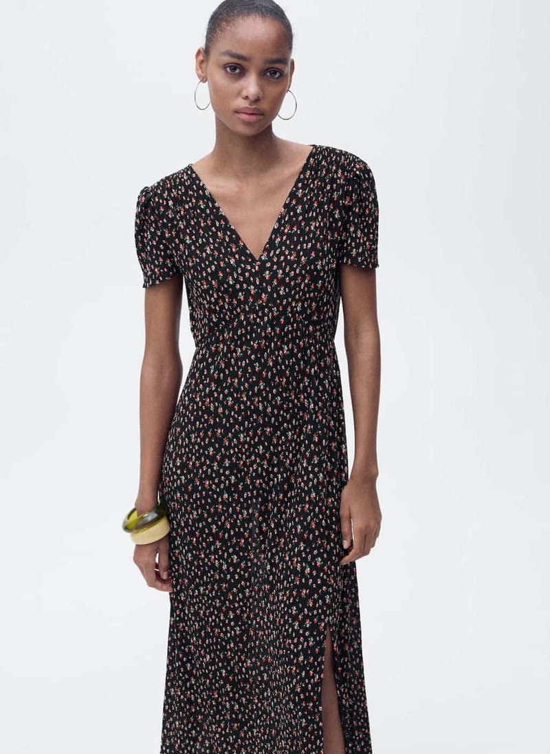 Casual Printed Midi Dress