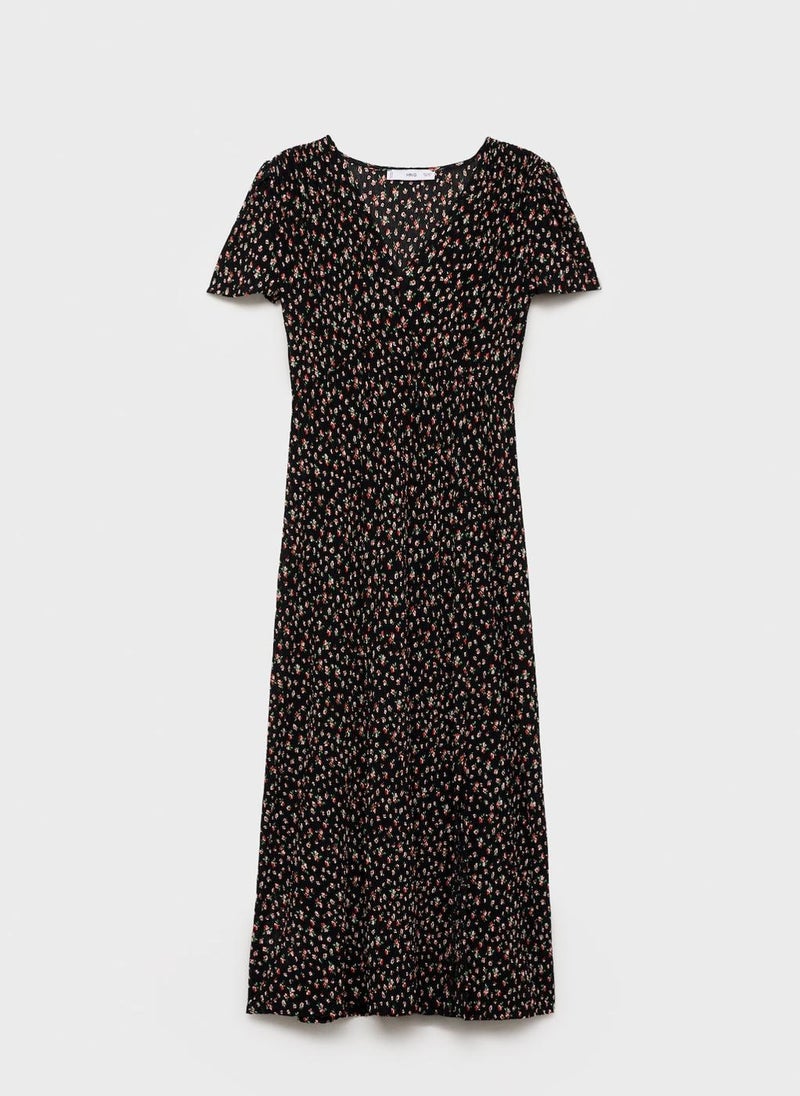 Casual Printed Midi Dress