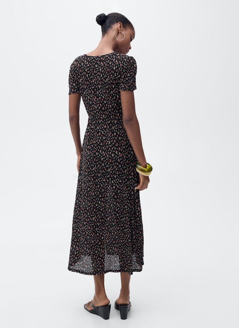 Casual Printed Midi Dress