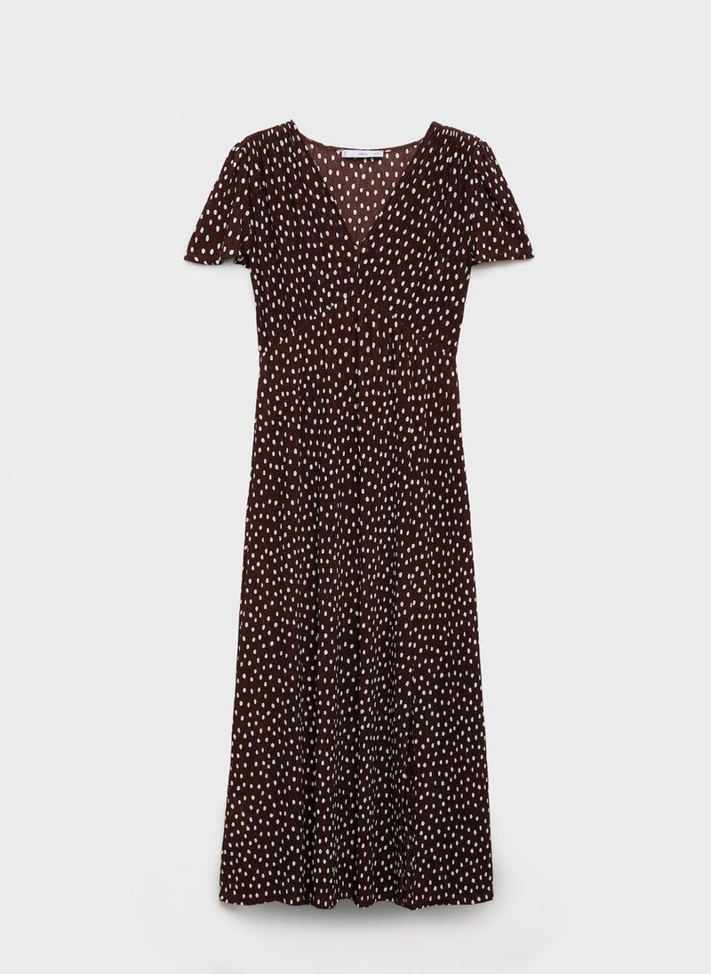 Casual Printed Midi Dress