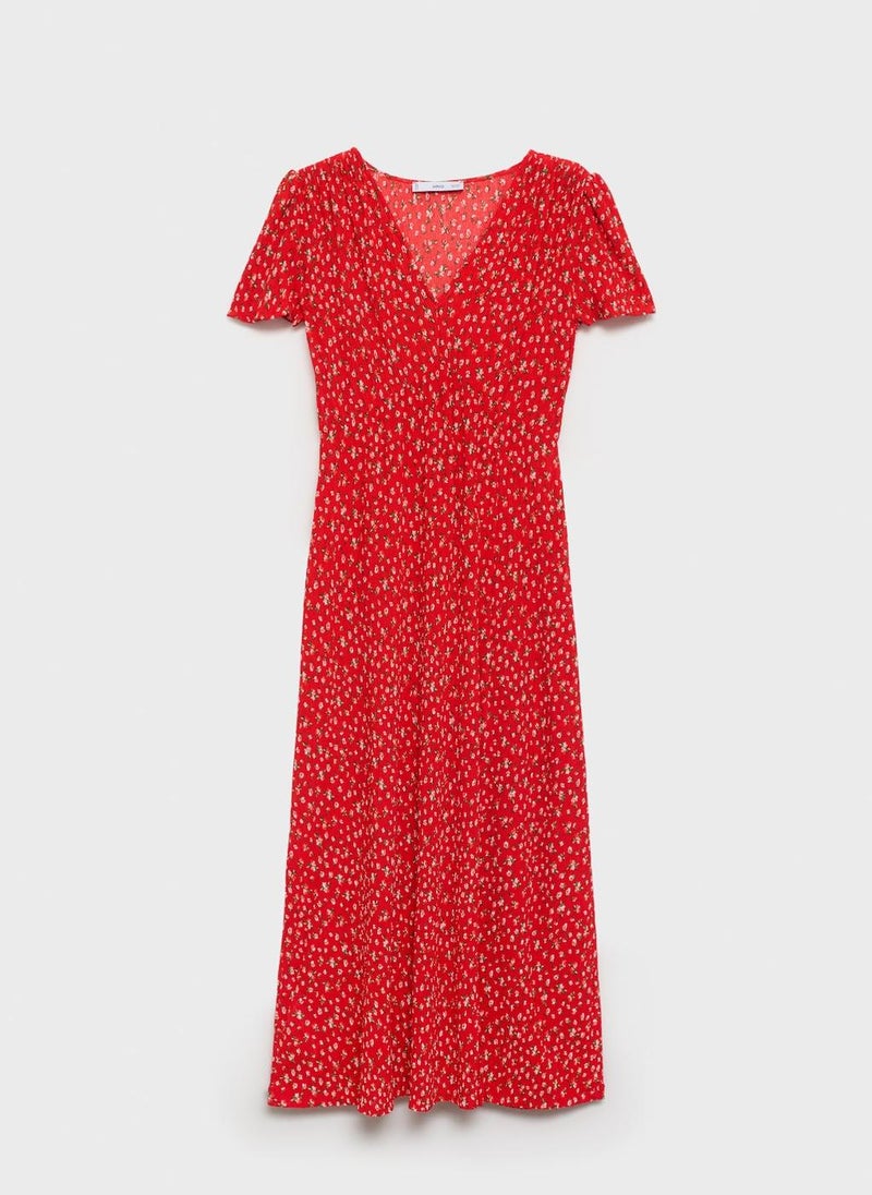 Casual Printed Midi Dress