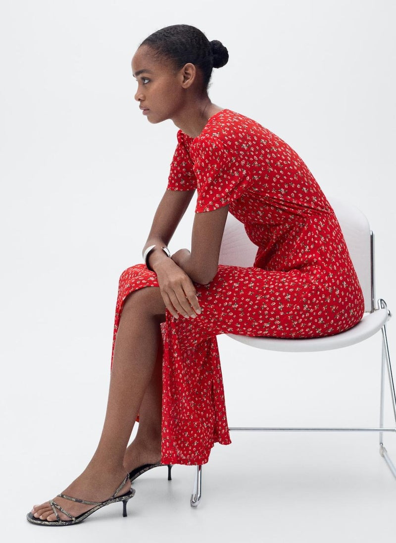 Casual Printed Midi Dress
