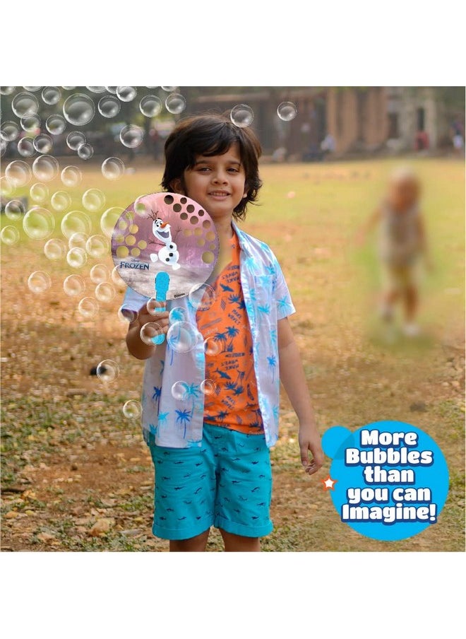 Bubble Magic FanBubs Olaf Theme|Thick Viscous Concentrate Solution Pouches with Hand Fan|Just Dip, Wave& Play|Bubble Maker|Best Birthday & Return Gifts for Kids 3yrs+|Outdoor Indoor Toy|Made in India