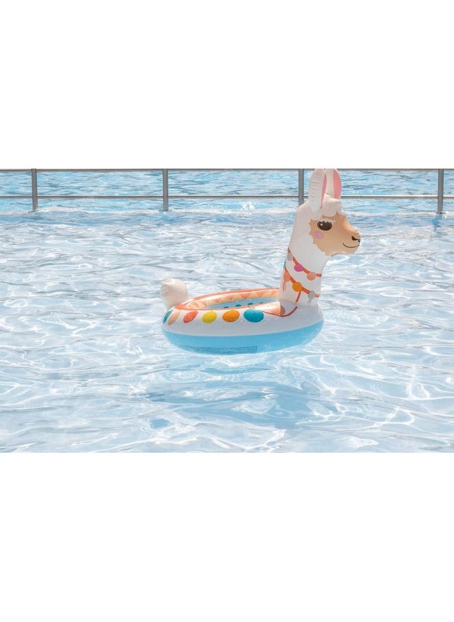 Toyshine 34'' Lama Pool Rings, Baby Pool, Swimming Rings For Kids, Inflatable Tubes, Summer Fun Water Toys For Kids, Party Fun, Beach Outdoor Party Supplies (42X23 Inches), Multicolor