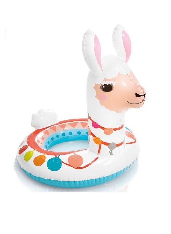 Toyshine 34'' Lama Pool Rings, Baby Pool, Swimming Rings For Kids, Inflatable Tubes, Summer Fun Water Toys For Kids, Party Fun, Beach Outdoor Party Supplies (42X23 Inches), Multicolor