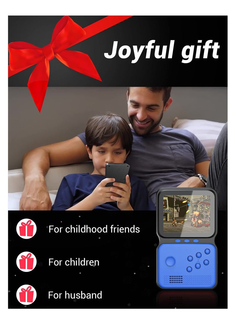 SYOSI Handheld Game Console, Portable Retro Mini Game Console with 800+ Classic Games 3.5 Inch HD LCD Screen & Rechargeable Battery & TV Connection (Blue)