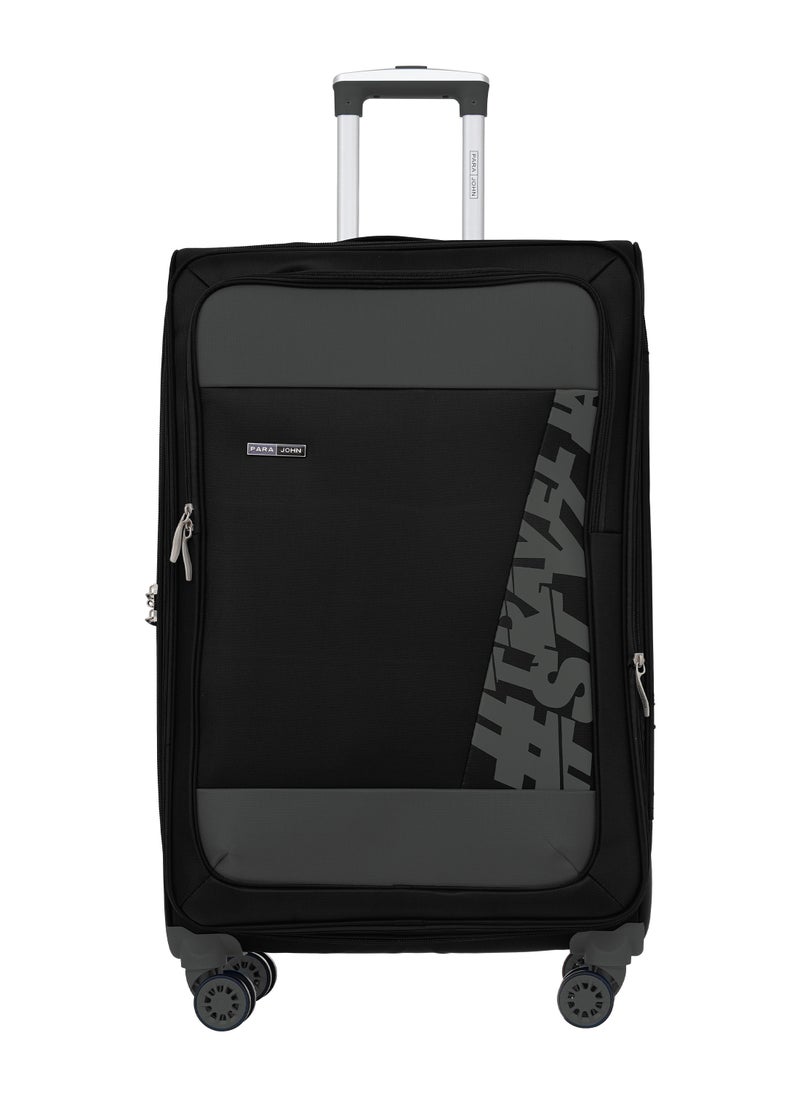 Hyper Trek 3 Pieces Set 8 Wheels Soft Luggage - Black