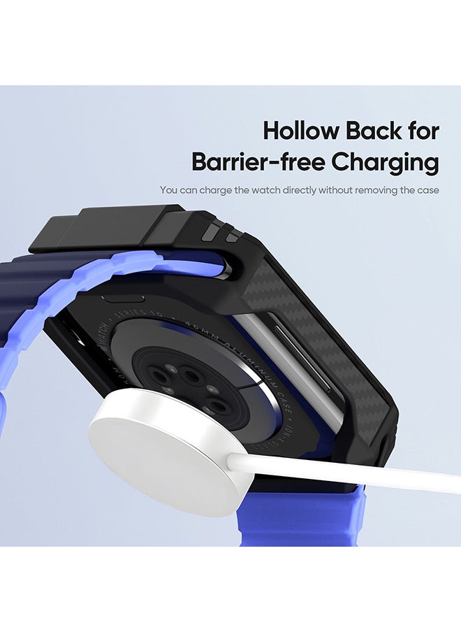 2 Pack Case Compatible with Apple Watch Series 10 42mm , Shockproof Ultra-Thin Hard PC Bumper Case All-Around Edge Protective Cover Frame for iWatch Accessories 42mm - Black & Green