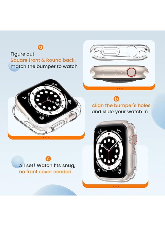 TPU Case for Apple Watch Series 10 46mm, Ultra Thin Soft TPU Shockproof Case Cover Bumper Protector for iWatch Accessories - Clear