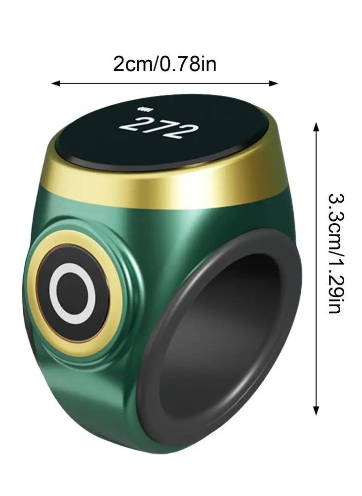 An OLED Display Counting Ring, Tasbih, Featuring a Skin-Friendly Adjustable Silicone Ring, Easy to Use, Simple to Operate, Equipped with a TYPE-C Charging Port for Extended Standby Time.