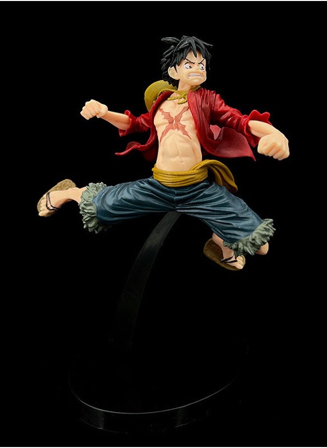 One Piece Luffy Action Figure Decorative Resin Sculpture Home Decor Statue, Art Figurine Home Ornament Decoration for Office, Living Room, Bedroom, Book Shelf, TV Cabinet, Desktop