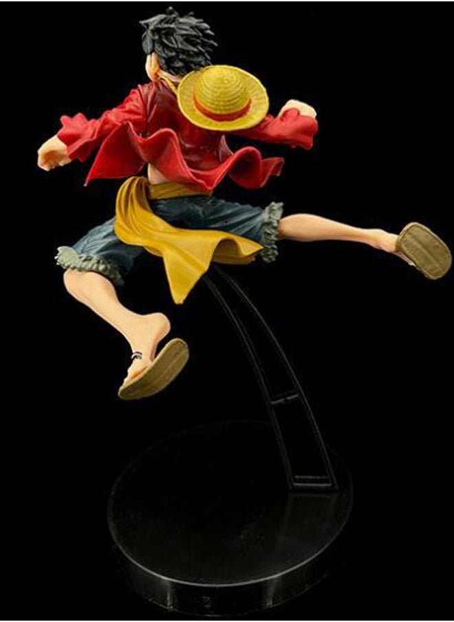 One Piece Luffy Action Figure Decorative Resin Sculpture Home Decor Statue, Art Figurine Home Ornament Decoration for Office, Living Room, Bedroom, Book Shelf, TV Cabinet, Desktop