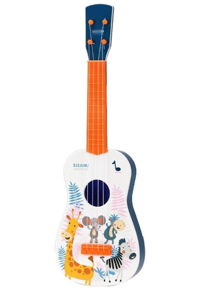 UKR Kids Guitar - Wooden Musical Instrument for Toddlers | Fun Music Learning Toy for Children Age 3+ (Orange) | Perfect Gift for Young Musicians
