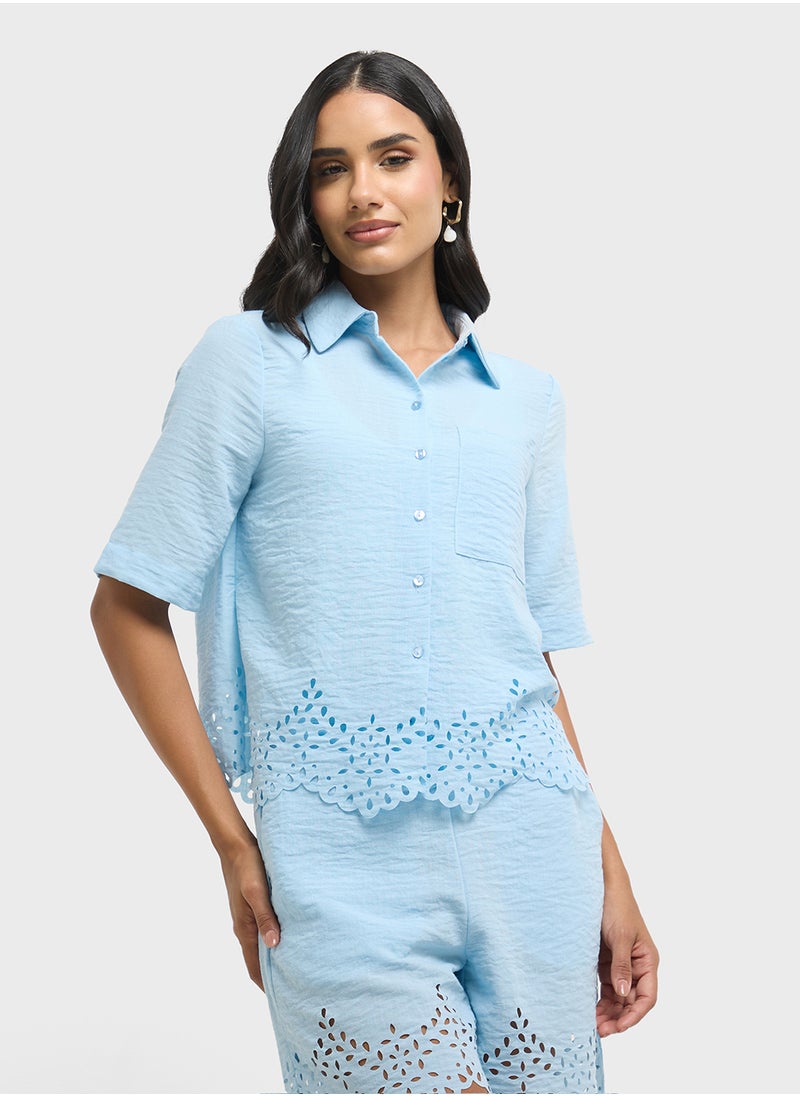 Pocket Detail Button Down Shirt
