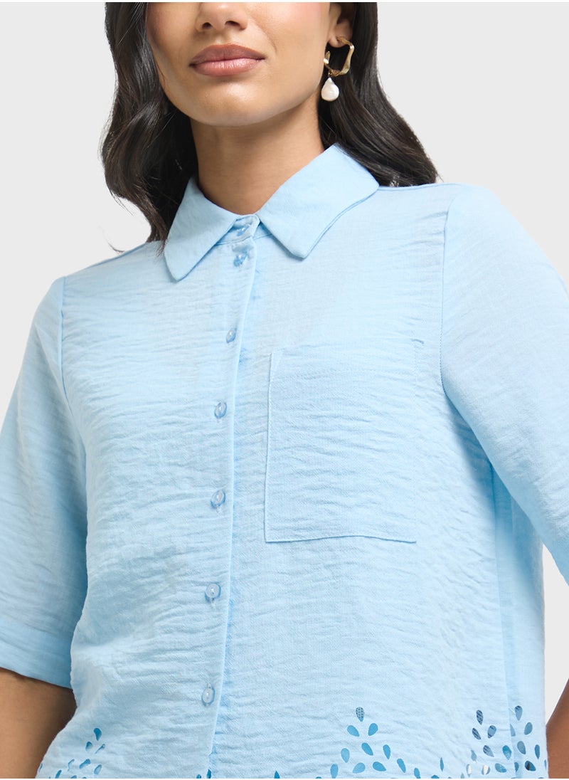 Pocket Detail Button Down Shirt