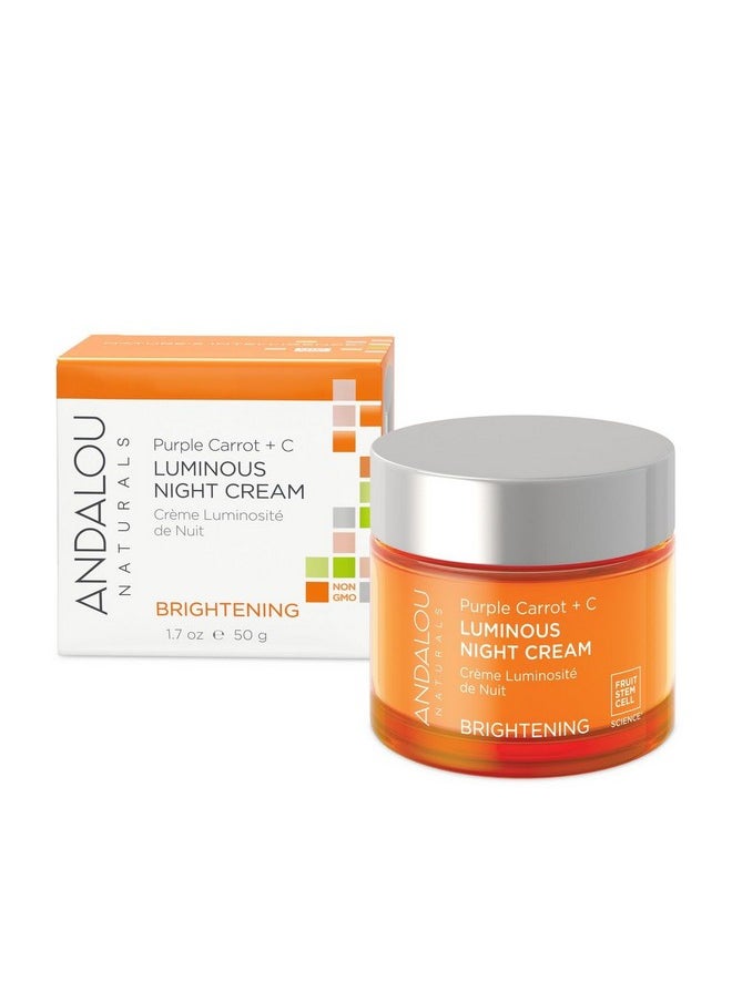 Andalou Natural Purple Carrot + C Luminous Night Cream, Purple Carrot Plus C Luminous, 1.7 Ounce