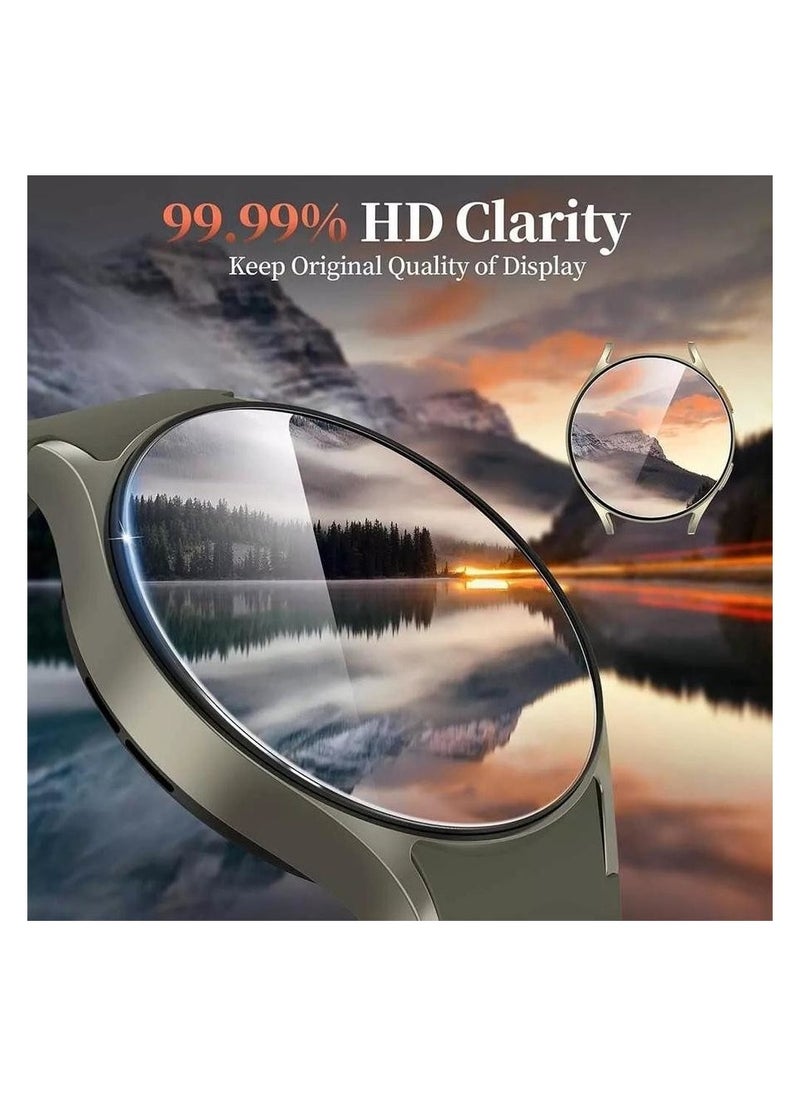 Screen Protector for Samsung Galaxy Watch 7/6/5/4 44mm [3 Pack], 3D Full Coverage Tempered Glass Curved Edge Screen Protector