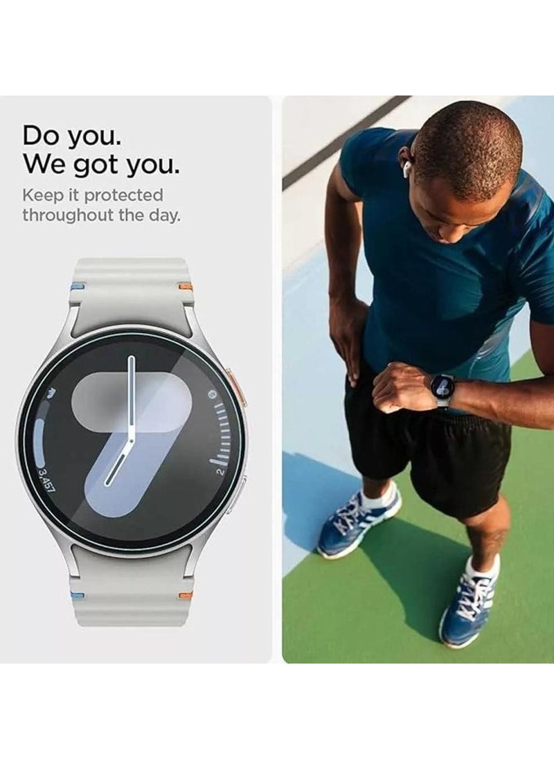 Screen Protector for Samsung Galaxy Watch 7/6/5/4 44mm [3 Pack], 3D Full Coverage Tempered Glass Curved Edge Screen Protector