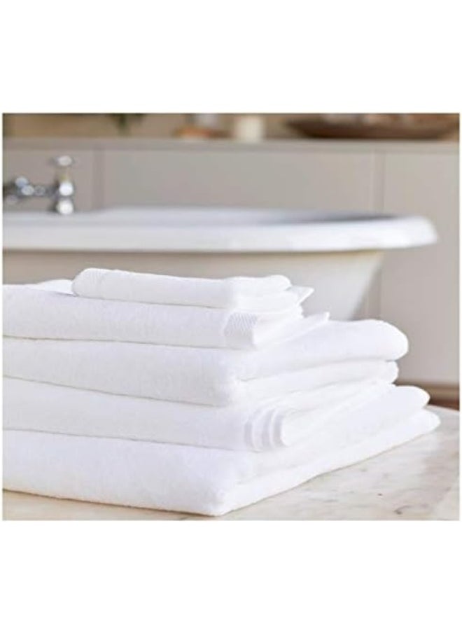 Lushh Premium White Towels,100% Cotton 650GSM (Beach Towel 2Pcs 90x180Cm, White)