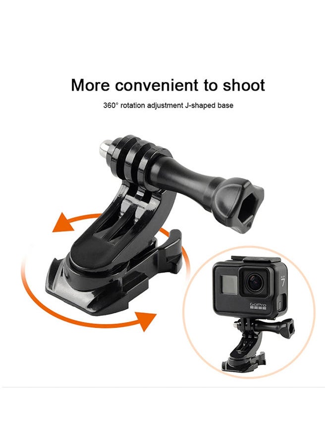 360° Rotatable J Hook Rotation Turntable Quick Release Buckle Mount Compatible with GoPro 11 10 9 8 7 6 5 4 4k Eken AKASO SJCAM YI and Other Action Cameras