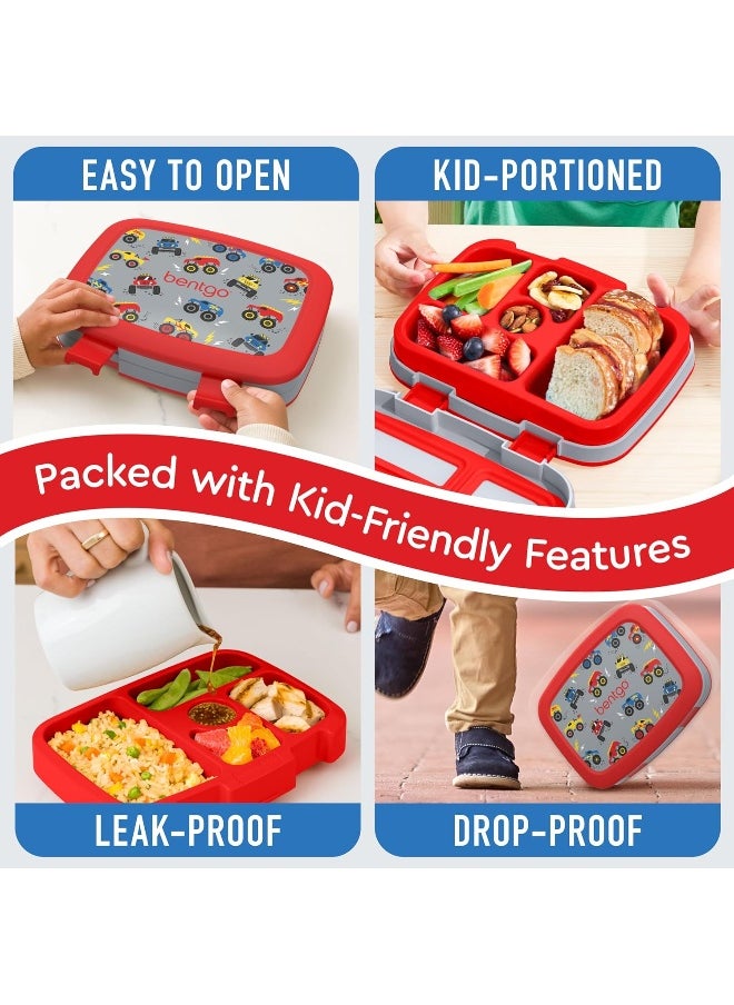 Bentgo Kids Prints Leak-Proof, 5-Compartment Bento-Style Kids Lunch Box