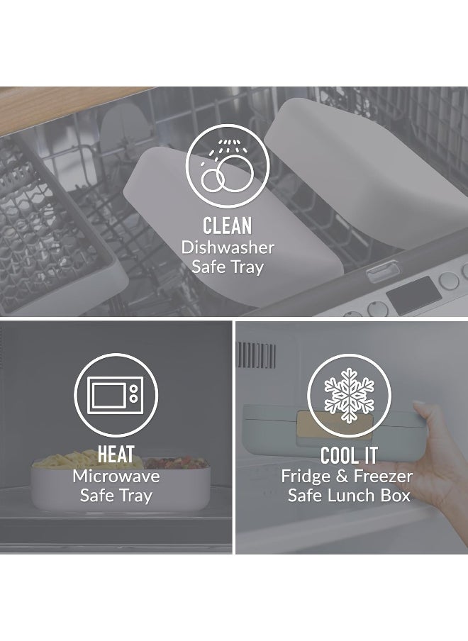 Bentgo Modern - Versatile 4-Compartment Bento-Style Lunch Box, Leak-Resistant, Ideal for On-the-Go Balanced Eating - BPA-Free, Matte Finish and Ergonomic Design