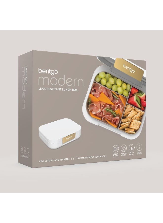 Bentgo Modern - Versatile 4-Compartment Bento-Style Lunch Box, Leak-Resistant, Ideal for On-the-Go Balanced Eating - BPA-Free, Matte Finish and Ergonomic Design
