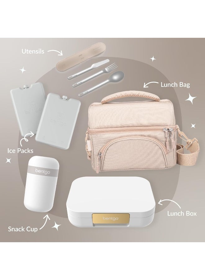 Bentgo Modern - Versatile 4-Compartment Bento-Style Lunch Box, Leak-Resistant, Ideal for On-the-Go Balanced Eating - BPA-Free, Matte Finish and Ergonomic Design