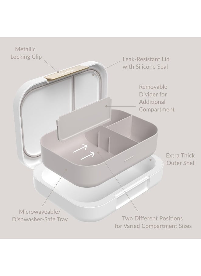 Bentgo Modern - Versatile 4-Compartment Bento-Style Lunch Box, Leak-Resistant, Ideal for On-the-Go Balanced Eating - BPA-Free, Matte Finish and Ergonomic Design