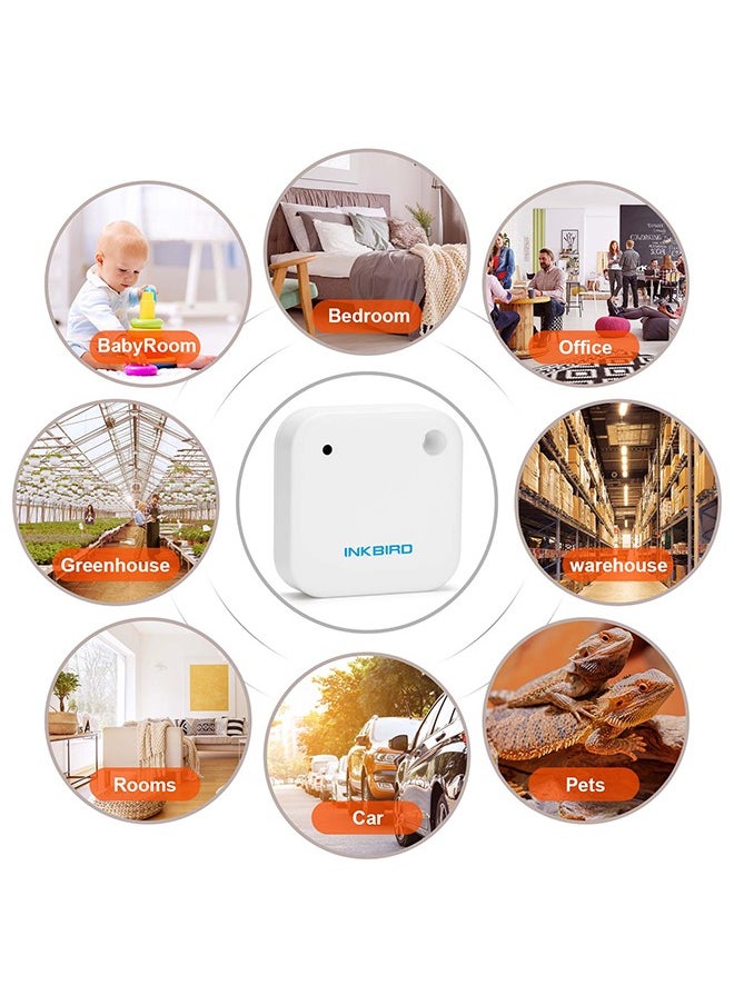 INKBIRD Bluetooth ONLY Temperature Smart Sensor IBS-TH2 Thermometer Alerts Calibration Interval Setting Graph and Data Export Data Logger NO Hygrometer Function