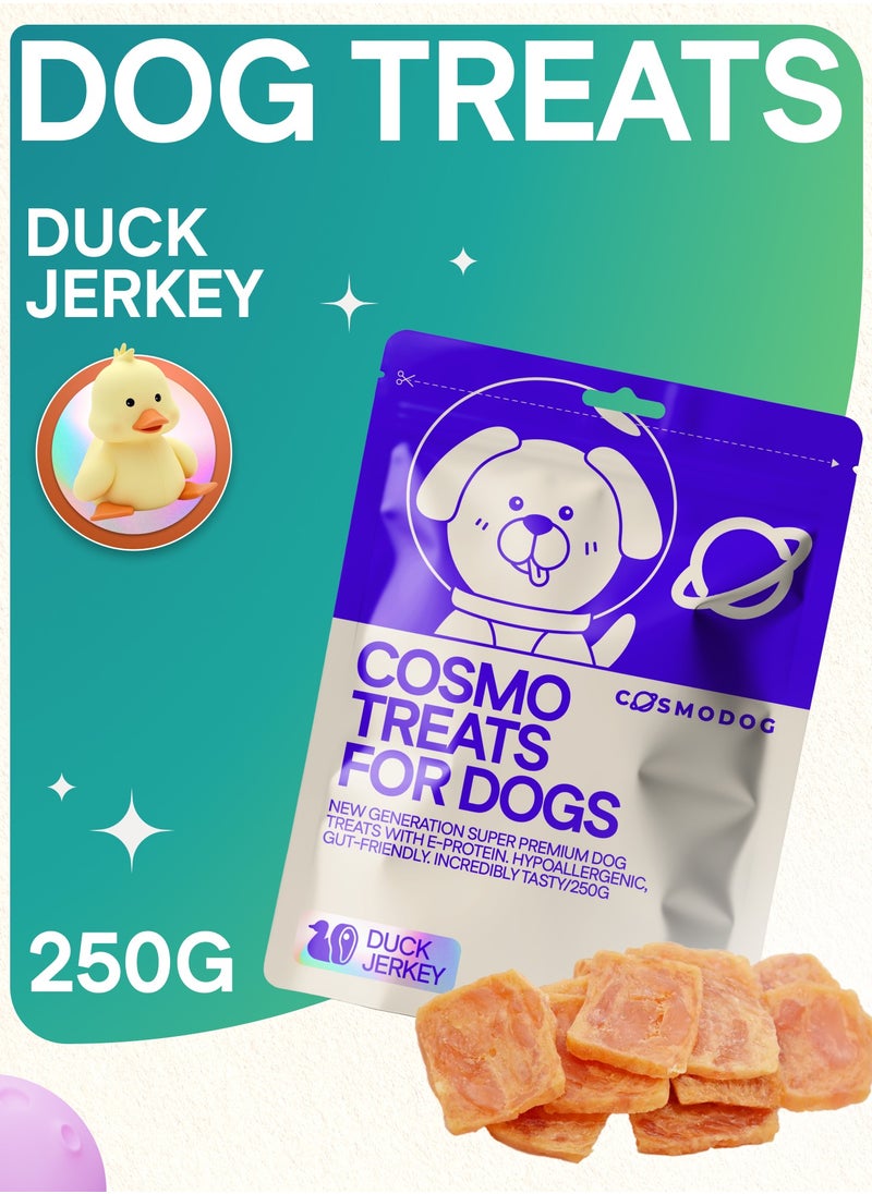 COSMODOG Dog Treats With Duck Jerky 250g E-Protein Hypoallergenic Dog Food For Puppies and Small Bread