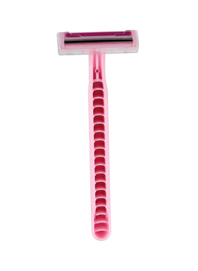 Pearl Max Pink 2 Twin blade Disposable shaving Razors for Women Comfort grip Smooth Shave Reduce Irritation Better Precision-24 Pieces