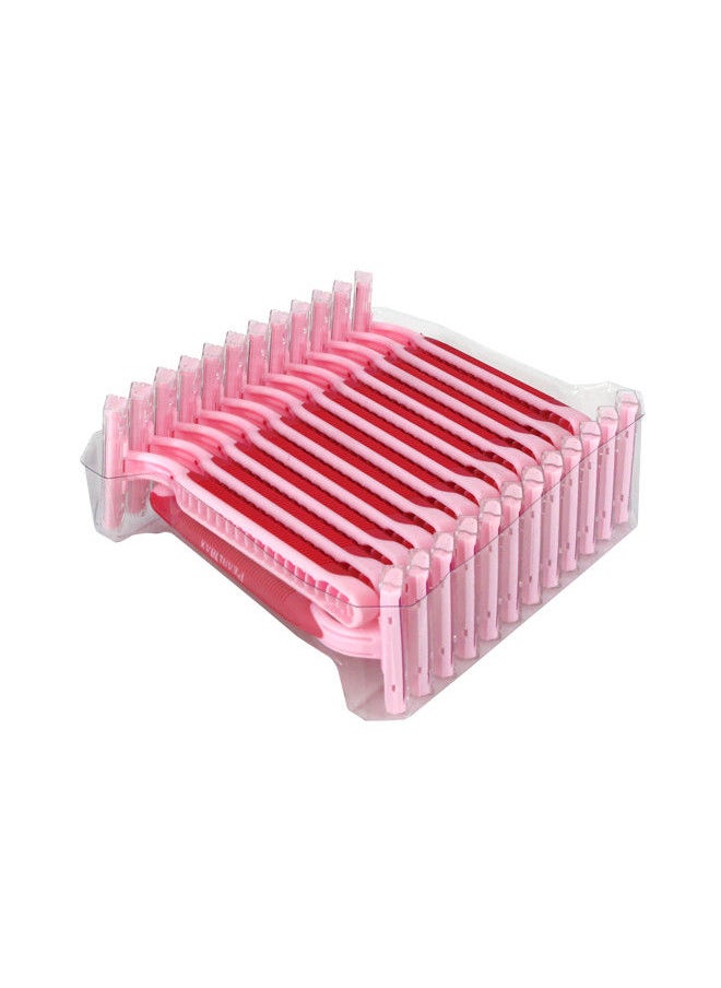Pearl Max Pink 2 Twin blade Disposable shaving Razors for Women Comfort grip Smooth Shave Reduce Irritation Better Precision-24 Pieces