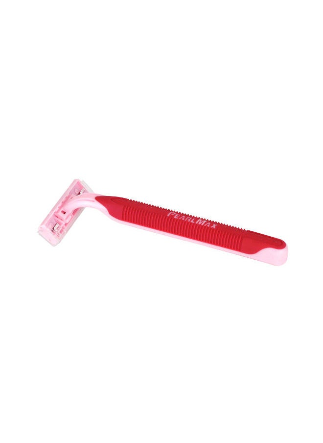 Pearl Max Pink 2 Twin blade Disposable shaving Razors for Women Comfort grip Smooth Shave Reduce Irritation Better Precision-24 Pieces