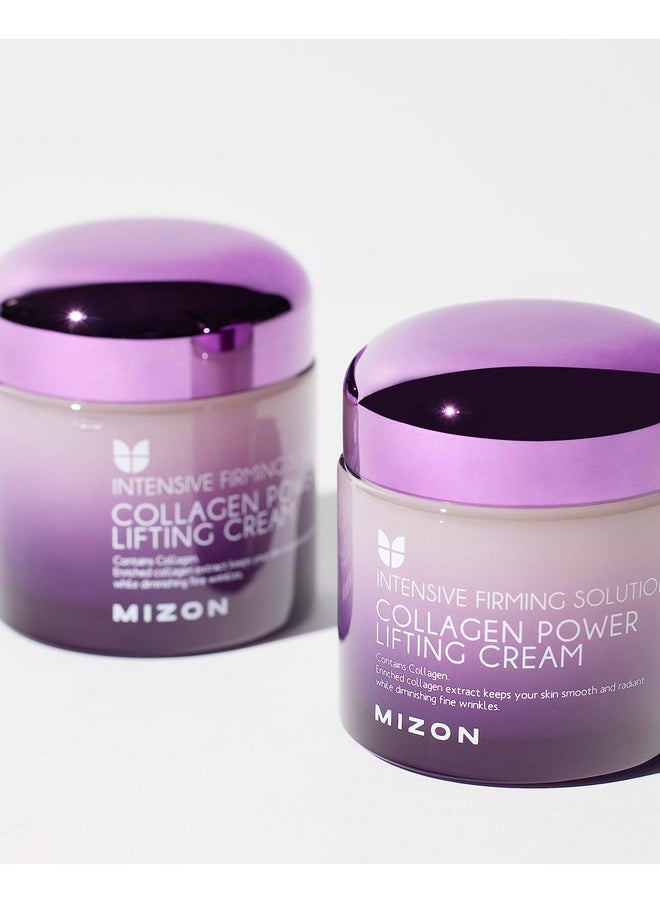 MIZON Collagen Power Lifting Cream, Face Moisturizer with Collagen, Adenosine, Hyaluronic Acid, Green Calming Complex, Wrinkle Care, Lifting and Tightening (2.53 fl. oz.)