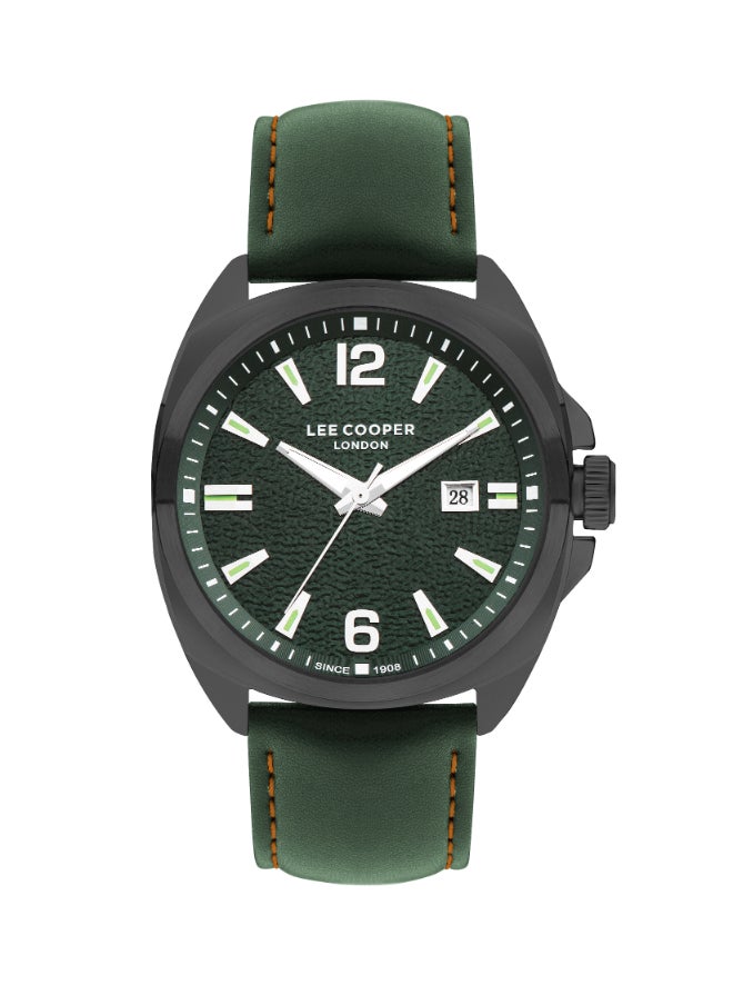 Lee Cooper LC07858.077 Men's Analog Display Watch & Leather Strap Green