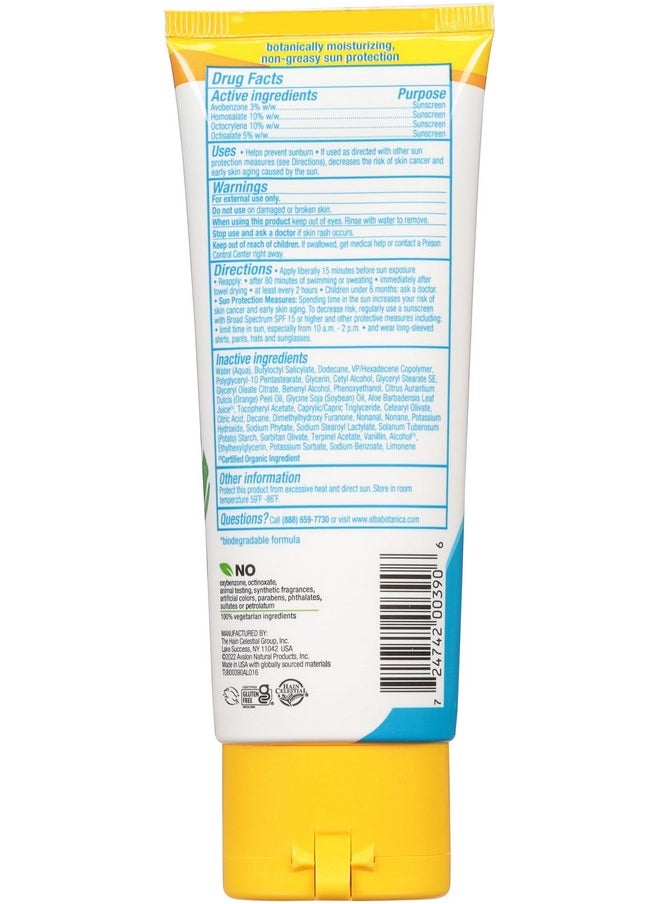 Alba Botanica Sunscreen Lotion, Sport, SPF 50, Fragrance Free, 3 oz (Packaging May Vary)