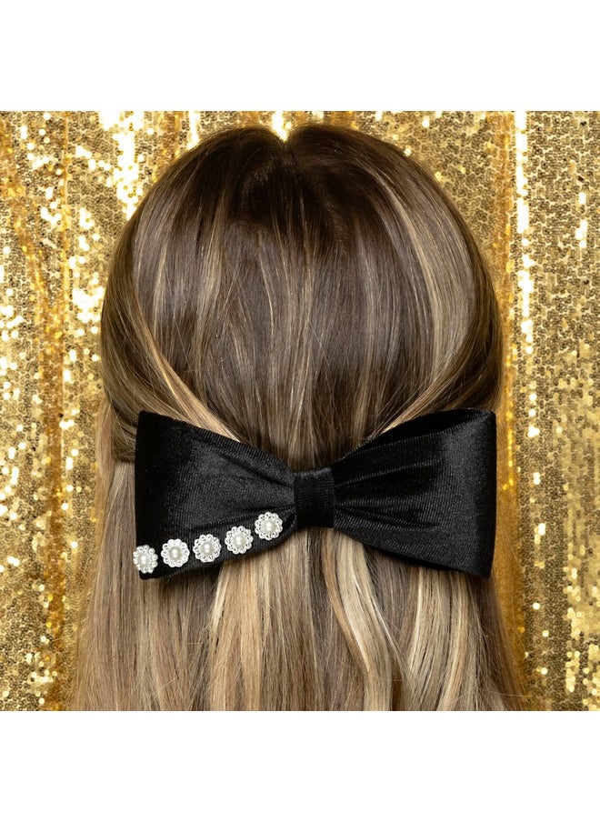 Scunci by Conair Velvet Bow Barrette - black hair bows - holiday - gifts for teen girls - hair accessories for women - stocking stuffers - hair barrette