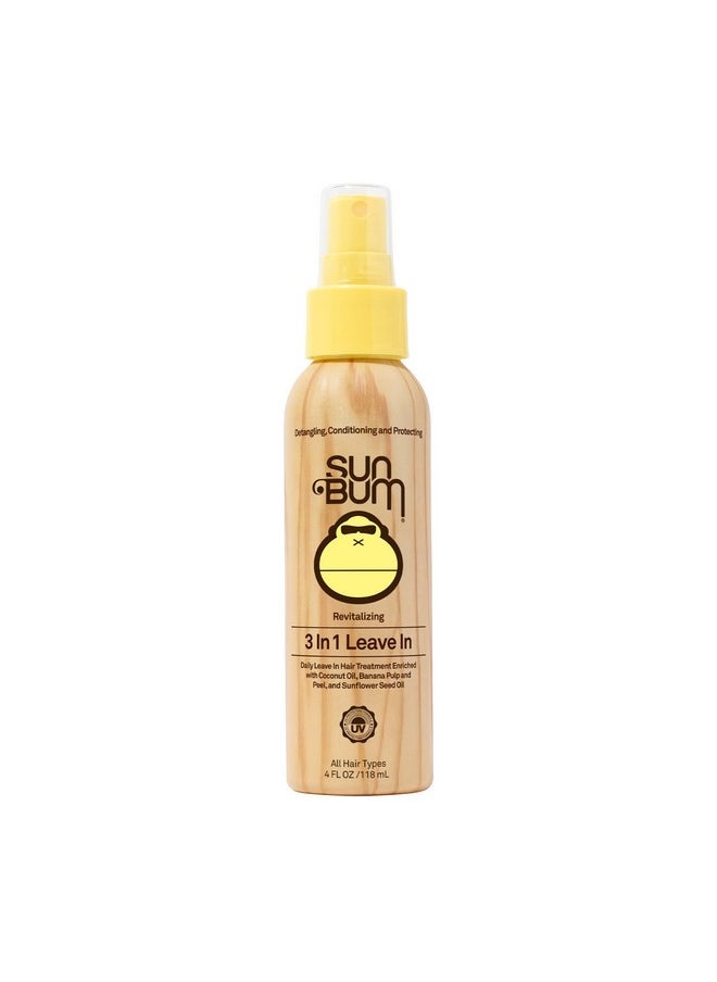 Sun Bum Revitalizing 3 in 1 Leave-In Conditioner Spray Detangler | Anti Frizz , Paraben and Gluten Free, Vegan, and Color Safe with UV Protection | 4 oz