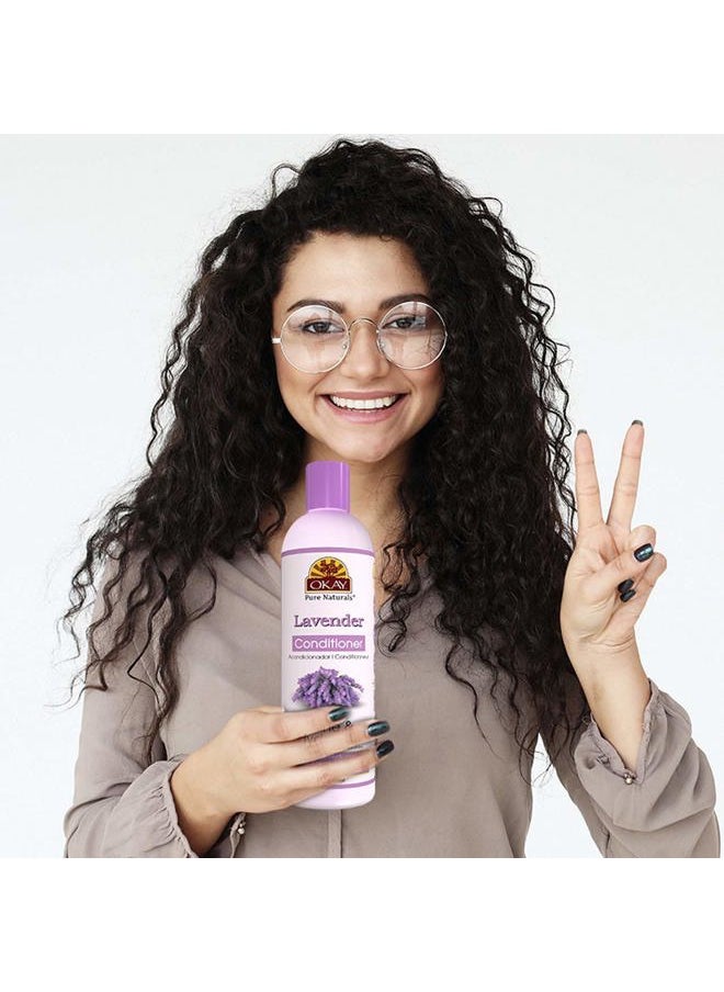 Lavender Shine&Hydration Conditioner Helps Replenish,Nourish and Hydrate Hair Sulfate,Silicone,Paraben Free For All Hair Types and Textures Made in USA 12oz (OKAY-LAVC12)
