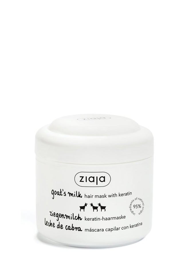 Goat's Milk Strengthening Hair Mask with Keratin, 200ml