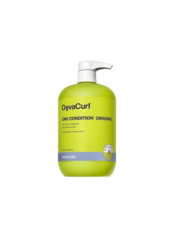 DevaCurl One Condition Original Rich Cream Conditioner, Soft Lemongrass, 32 fl. oz.