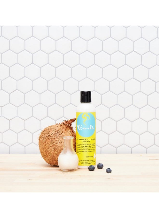 Curls Blueberry Bliss Blueberry & Coconut Hair Milk - 8 fl oz, Leave In Conditioner and Styler, Moisturizing & Nourishing, for Curly, Natural, and Coily Hair