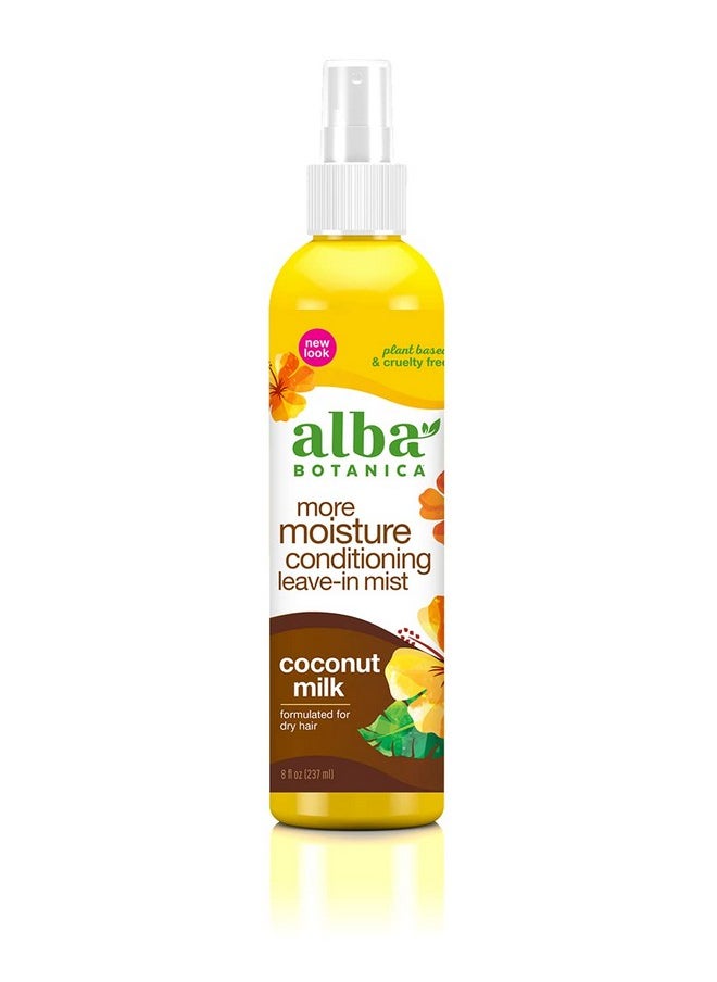 Alba Botanica Mega Moisture Conditioning Leave-In Mist, Coconut Milk, 8 Oz (Packaging May Vary)