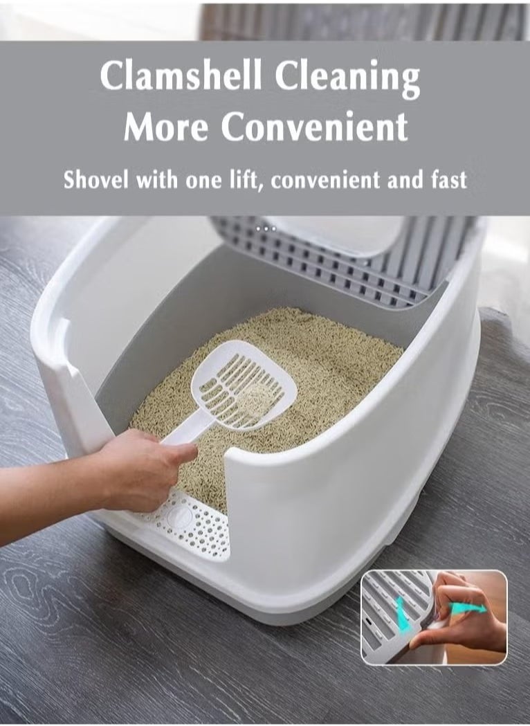 Double Entrance Fully enclosed cat litter box extra large 51*45CM Accommodate 10kg cat easy to clean and deodorize The enlarged basin can hold 12L cat litter