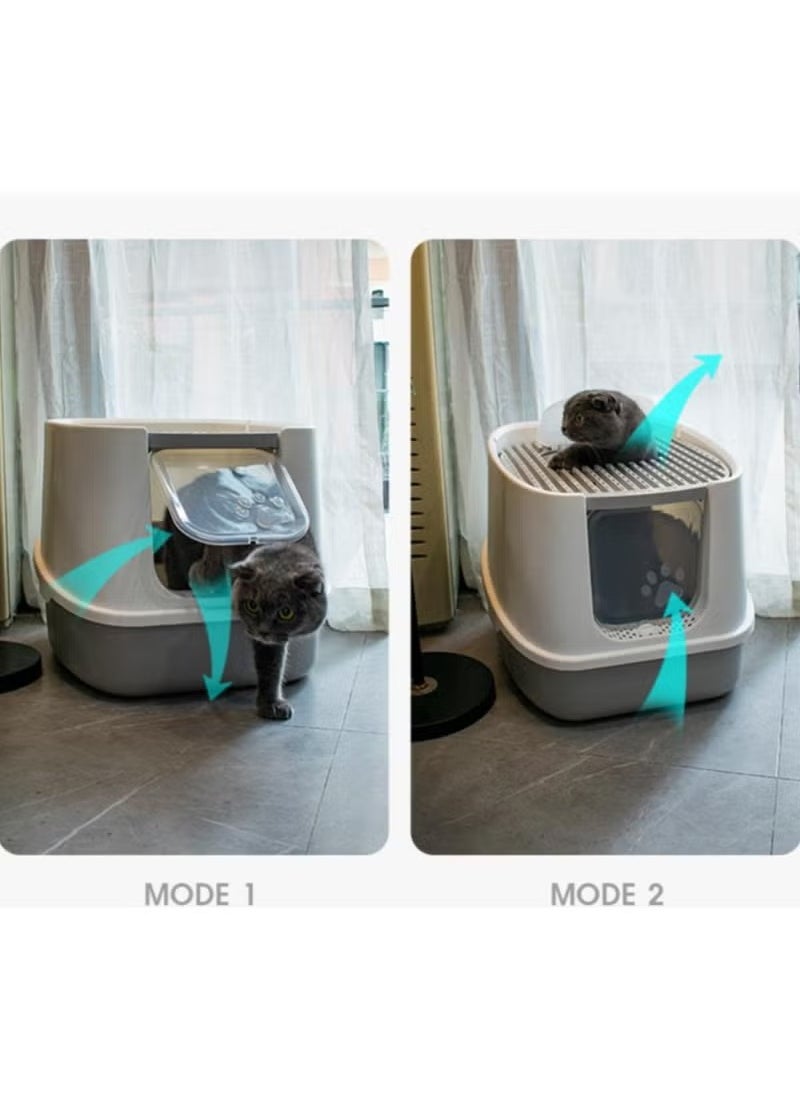 Double Entrance Fully enclosed cat litter box extra large 51*45CM Accommodate 10kg cat easy to clean and deodorize The enlarged basin can hold 12L cat litter