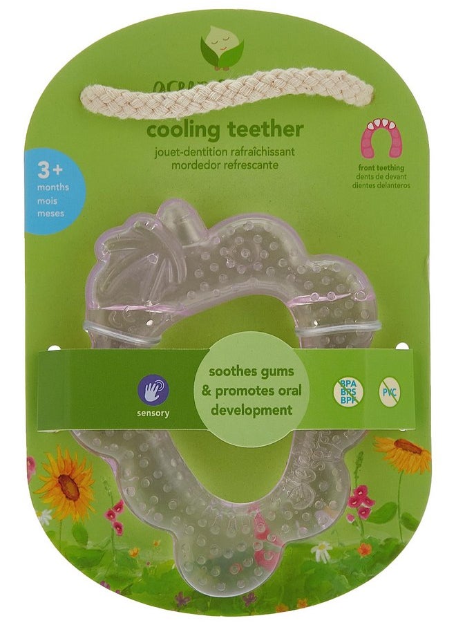 green sprouts Fruit Cooling Teether | Soothes gums & promotes healthy oral development | Safer plastic filled with sterilized water, Chill for extra relief, Textured surface to massage gums