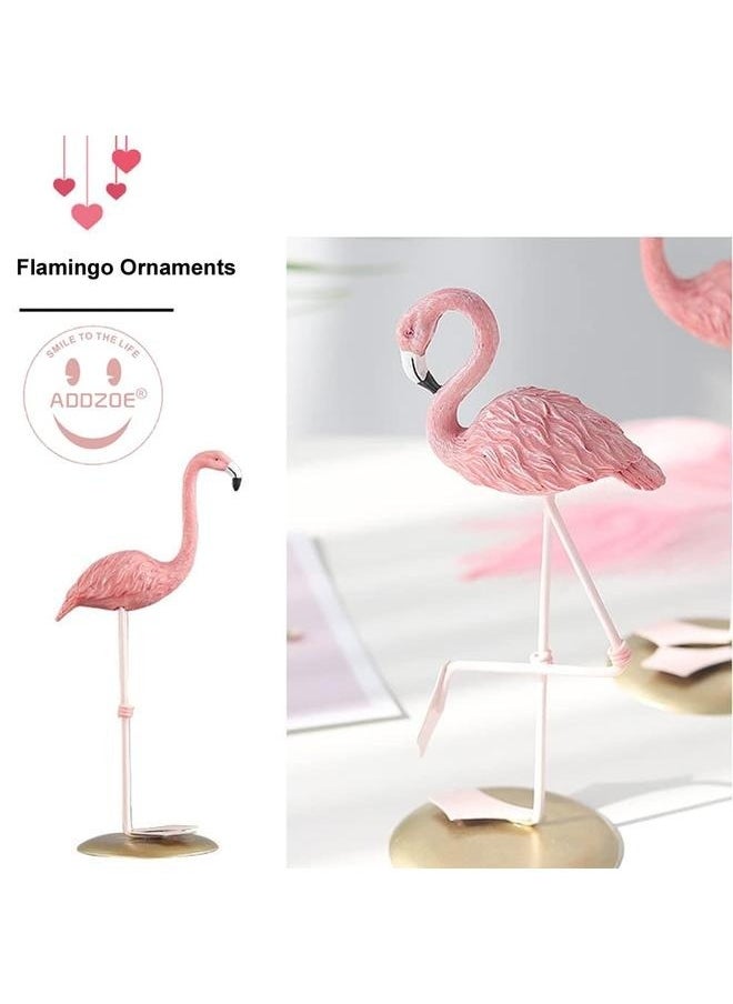 (Set of 2) Resin Pink Flamingo Ornaments Statue Tabletop Decorations Figurines Collectible Decoration GiftHome Decor Wedding