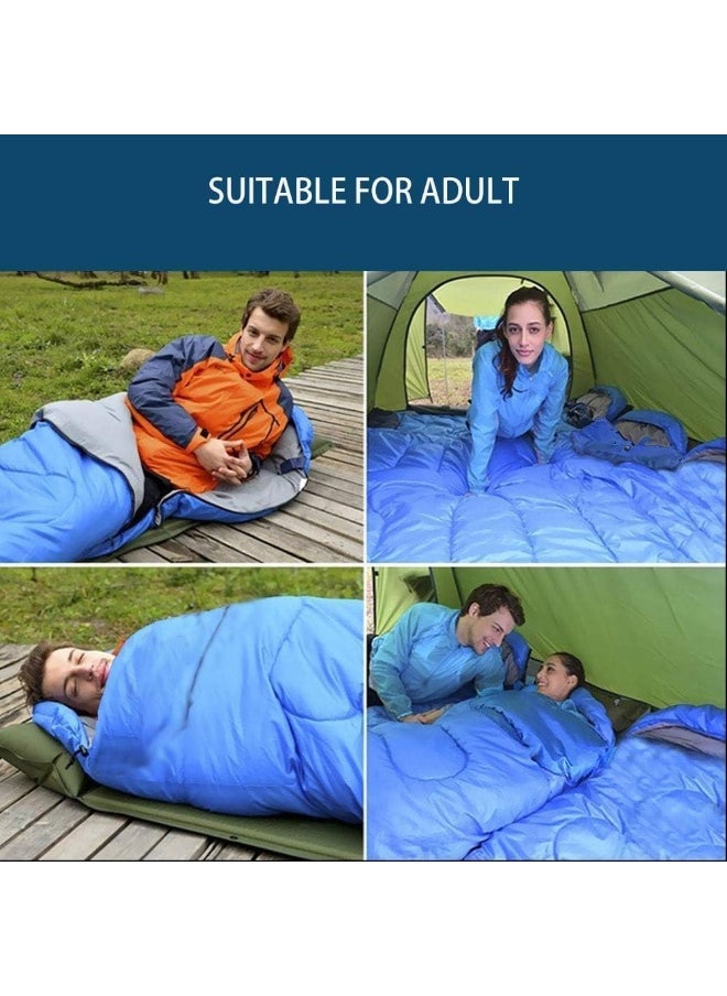 Outdoor Camping Sleeping Bag For Adult, Lightweight 180Cm Length Bag 30Cm Cap Envelope Design Sleeping Bag With Eyemask Sleep Bags For Kids Adults Girls Women For Backpacking/Hiking